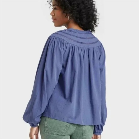Universal Thread Long Sleeve Textured Peasant Top XL - Picture 2 of 5